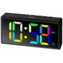 OROLOGIO SVEGLIA DIGITALE CON GRANDE DISPLAY MULTICOLORE TREVI EC 886 NERO