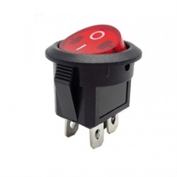 INTERRUTTORE BIPOLARE A BILANCERE LUMINOSO ROSSO 230V ON-OFF