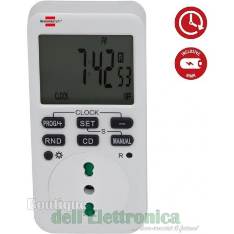 TIMER SETTIMANALE DIGITALE 220V16A