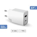 CARICATORE DOPPIO DA 37 WATT ( 12+25 W )POWER DELIVERY-FORCE POWER LITE GARANTITO A VITA