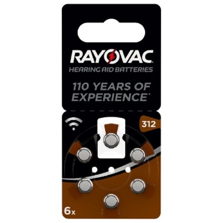 PILA ZINCO - ARIA 312 PER APPARECCHI ACUSTICI RAYOVAC (BLISTER 6PZ)