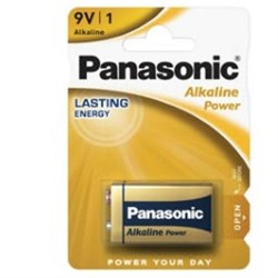 BATTERIA ALCALINA 9 VOLT PANASONIC ALKALINE POWER BLISTER DA 1 PCS