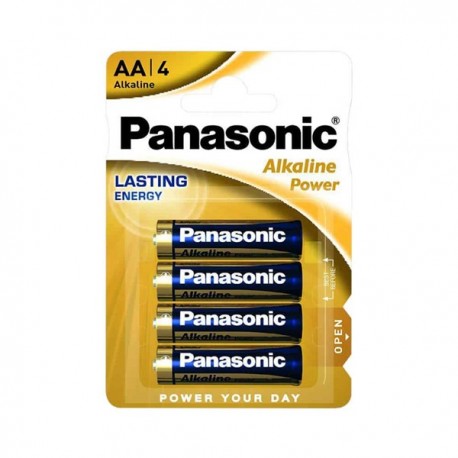 BATTERIA STILO ALCALINA AA PANASONIC ALKALINE POWER BLISTER DA 4PCS
