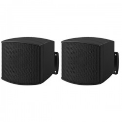 COPPIA MINI ALTOPARLANTI DA 100 VOLT 6 WATT 8OHM 20WMAX COLORE NERO