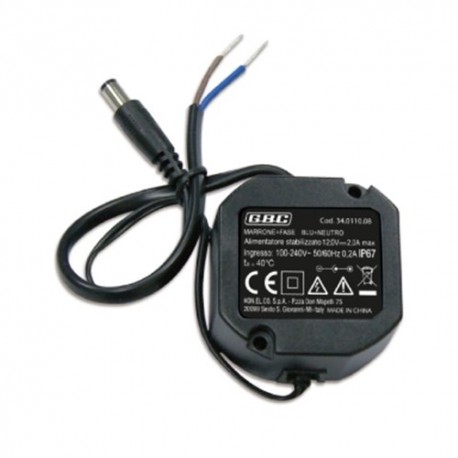 ALIMENTATORE DA INCASSO 12 VOLT 2 AMPER IP67 ALIMENTATORE DA INCASSO 12 VOLT 2 AMPER IP67