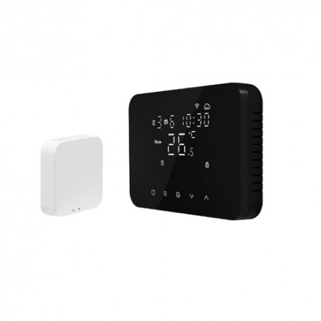 TERMOSTATO SMART A BATTERIE SOFT TOUCH COLORE NERO HEYTHERMO-FREE