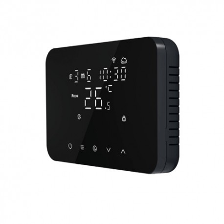 TERMOSTATO SMART WI-FI SOFT TOUCH 230V COLORE NERO HEYTHERMO+