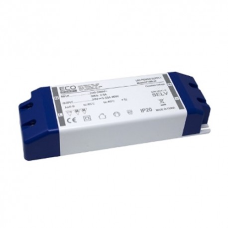 ALIMENTATORE PER STRISCE LED SLIM 80WATT 24VOLT