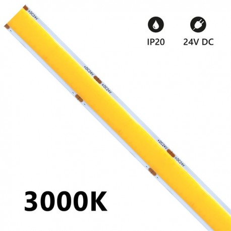 LED COB SURFACE IP20 5 METRI 3000K 24VOLT 25W/m 2600lm/m LED COB SURFACE IP20 5 METRI 3000K 24VOLT 25W/m 2600lm/m