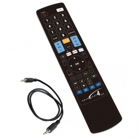 TELECOMANDO DUAL SYSTEM PROGRAMMING PER 4 APPARECCHI CON CAVO INCLUSO UNIVERSAL 4 WEB