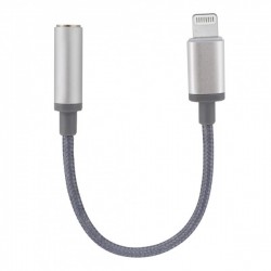 ADATTATORE LIGHTNING MFI / JACK 3,5 mm COLORE GRIGIO
