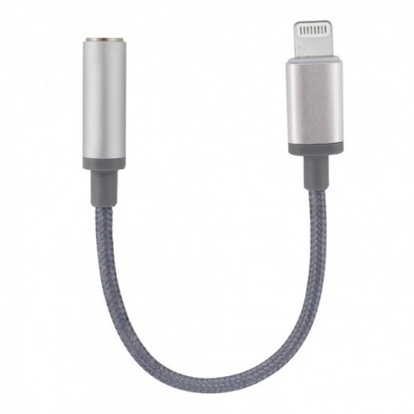 ADATTATORE LIGHTNING MFI / JACK 3,5 mm COLORE GRIGIO