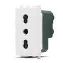 PRESA BIVALENTE (16A-250V) GEM 618B COLORE BIANCO VIMAR PLANA