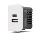 PRESA USB A+C 5V=2.4A A+C T3-JOY 533B COLORE BIANCO MATIX BTICINO