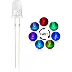 DIODO LED RGB MULTICOLORE DA 5mm A LUCE LAMPEGGIANTE 3.0-3.4 VOLT