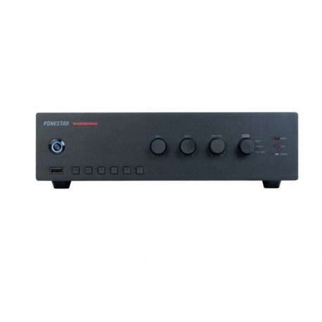 AMPLIFICATORE PA CON LETTORE USB-MP3-RADIO FM 60 WATT RMS AMPLIFICATORE PA CON LETTORE USB-MP3-RADIO FM 60 WATT RMS