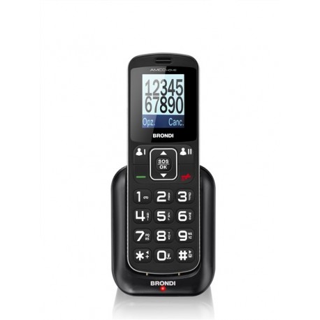 TELEFONO CORDLESS BRONDI AMICO HOME COLORE NERO