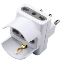 ADATTATORE TRIPLO 16A SCHUKO COLORE BIANCO