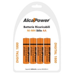 BLISTER DI 4 BATTERIE NI-MH AA 1.2VOLT DIGITAL 1800