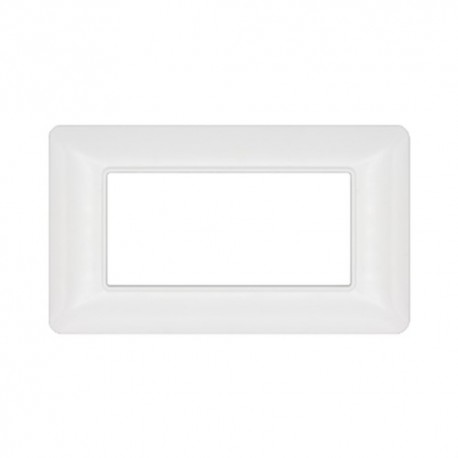 PLACCA TECNOPOLIMERO JOY M8004-01 4P COLORE BIANCO MATIX BTICINO