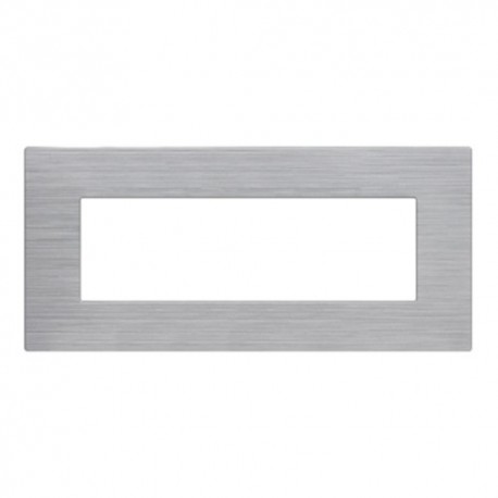 PLACCA TECNOPOLIMERO SPAZZOLATO m5006sl-9 joy 6 POSTI SILVER