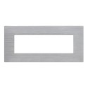 PLACCA TECNOPOLIMERO SPAZZOLATO m5006sl-9 joy 6 POSTI SILVER