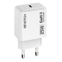 ALIMENTATORE GAN TYPE-C 3 AMPER 25 WATT COLORE BIANCO