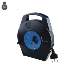 PROLUNGA ELETTRICA SPINA 16A 2 BIPASSO+1UNIVERSALE AVVOLGICAVO LUNGHEZZA 8 METRI