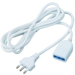 CAVO PROLUNGA ELETTRICA 10/16A LUNGHEZZA 3 METRI COLORE BIANCO