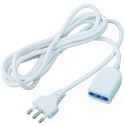 CAVO PROLUNGA ELETTRICA 10/16A LUNGHEZZA 3 METRI COLORE BIANCO
