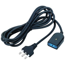 CAVO PROLUNGA ELETTRICA 10/16A LUNGHEZZA 3 METRI COLORE NERO