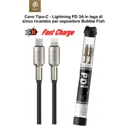 CAVO TIPO-C A LIGHTNING PD 3 AMPER IN LEGA DI ZINCO PROFESSIONAL 1 METRO