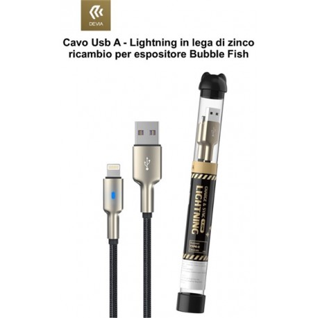 CAVO USB A - LIGHTNING IN LEGA DI ZINCO PROFESSIONAL 1 METRO
