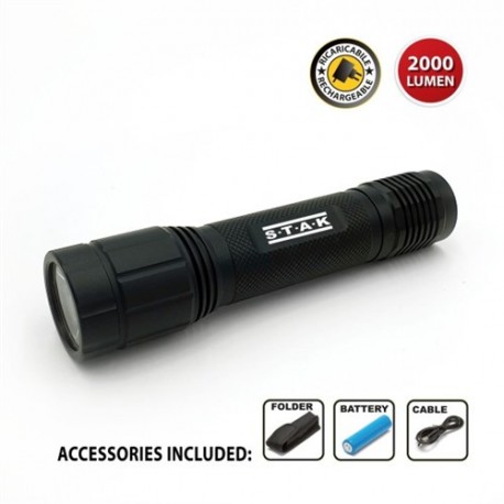TORCIA LED RICARICABILE IN ALLUMINIO 2000 LUMEN IPX7 IMPERMIABILE