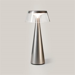 LAMPADA LED CON RICARICA WIRELESS EVA COLORE GRIGIO