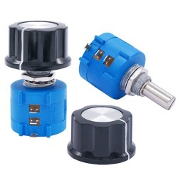 POTENZIOMETRO DI PRECISIONE MULTI GIRO A FILO AVVOLTO ROTANTE A 10 GIRI 3590S 1 KOHM