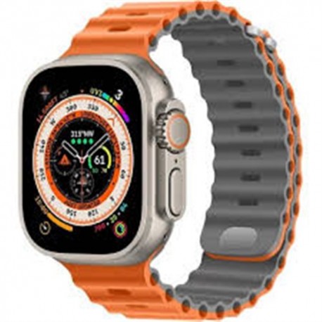 SMARTWATCH MODELLO ULTRA COLORE ARANCIO 49MM DISPLAY HD 2.09 DOPPIO CINTURINO OCEAN E ALPINE