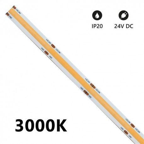 STRISCIA LED COB 5 METRI 3000K 24VOLT 15W/m 1450lm/m STRISCIA LED COB 5 METRI 3000K 24VOLT 15W/m 1450lm/m