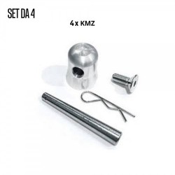 SET DA 4 kmz - 1 MEZZO SPIGOT,SPINA,COPIGLIA E VITE SVASATA 10x25mm