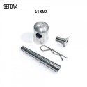 SET DA 4 kmz - 1 MEZZO SPIGOT,SPINA,COPIGLIA E VITE SVASATA 10x25mm