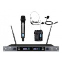 SET DOPPIO RADIOMICROFONO UHF 2 X 48 CANALI 606-630 MHZ