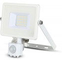 FARO A LED 20 WATT CON SENSORE DI MOVIMENTO E CREPUSCOLARE COLORE BIANCO 3000K IP65