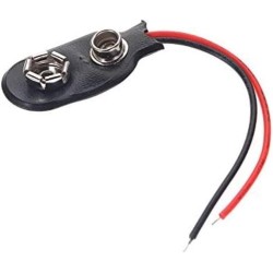 CLIP CON PRESA POLARIZZATA PER PILE 9V SUPER SLIM