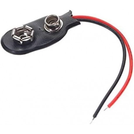 CLIP CON PRESA POLARIZZATA PER PILE 9V SUPER SLIM