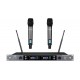 SET DOPPIO RADIOMICROFONO UHF CON 2 TRASMETTITORI PALMARI