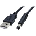 CAVO USB ALIMENTAZIONE DC 5,5 X 2,1mm LUNGHEZZA 1,5 METRI