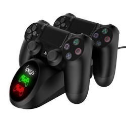 CARICATORE DOPPIO PER GAMEPADS PS4 IPEGA 9180
