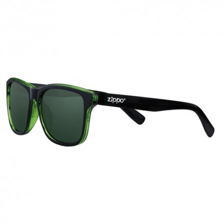 OCCHIALI DA SOLE ZIPPO OB201-06 NERO E VERDE TRASPARENTE