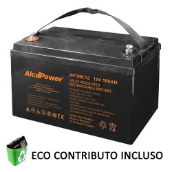 BATTERIA AL PIOMBO RICARICABILE ERMETICA CICLICA 12 VOLT 100 AMPER