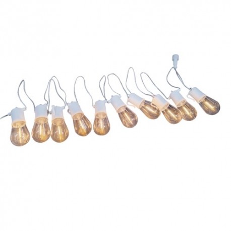 CATENA 10 PORTALAMPADE 4,5 METRI DA ESTERNO CON LAMPADINE INCLUSE CATENA 10 PORTALAMPADE 4,5 METRI DA ESTERNO CON LAMPADINE INCLUSE